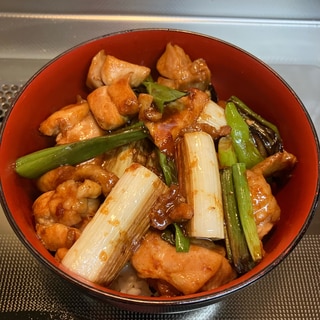 焦がし長ネギの焼き鳥丼^_^